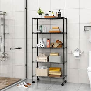 5-Tier Black Heavy Duty Wire Shelf with Adjustable Shelves (14 in. x 30 in. x 60 in. )