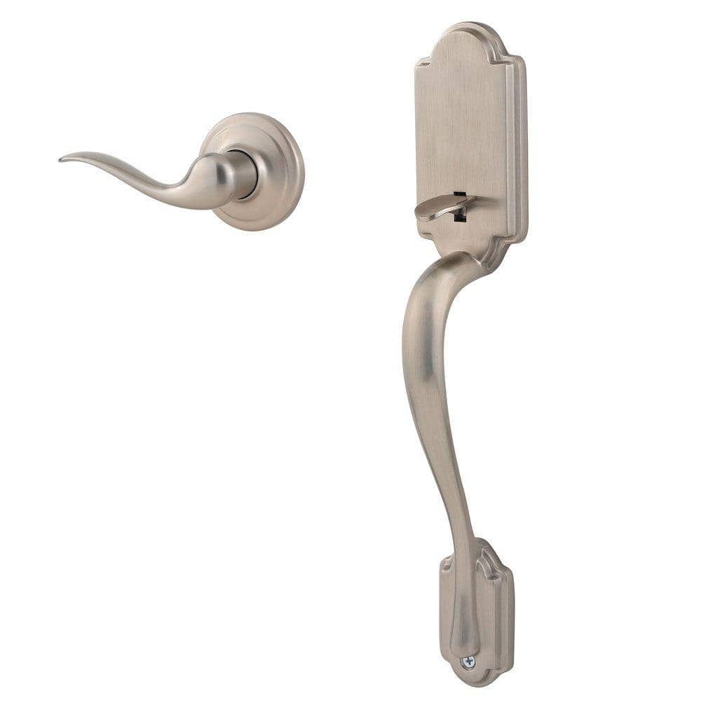 Kwikset Arlington Satin Nickel Handle Only without Deadbolt with Tustin