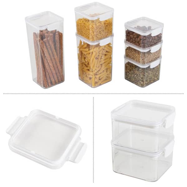  LocknLock Easy Essentials Food Storage Container With Dividers  / Food Storage Bin With Dividers - 78 Ounce, Clear : Home & Kitchen