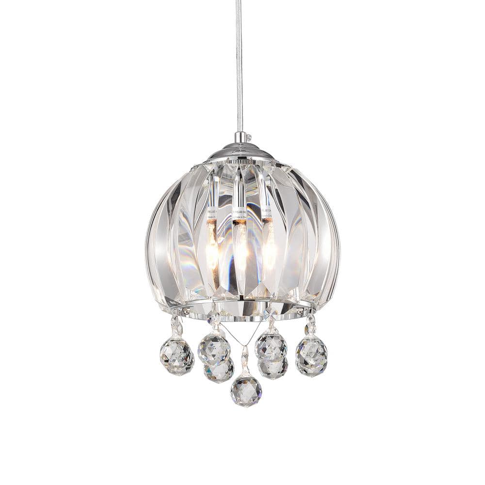 10 in. 1-Light Deanna Chrome Finish Pendant Ceiling Light price history on PriceWatchPro