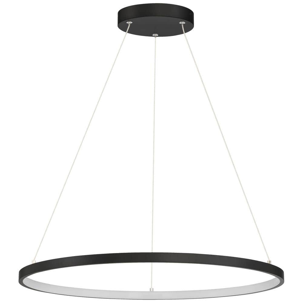 Anello Matte Black Circular LED Pendant Chandelier for Indoor/Outdoor