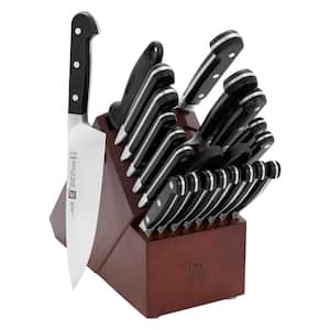 Pro Stainless Steel 22-pc Knife Block Set with Forged Steak Knives