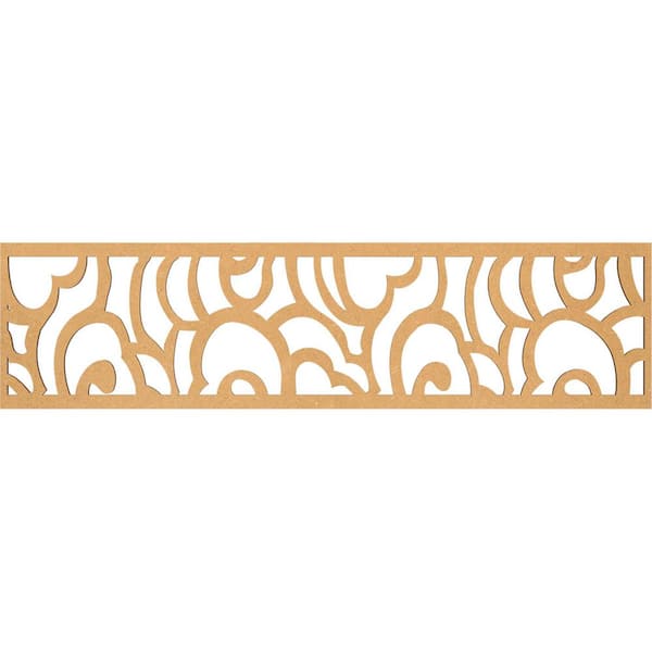 Ekena Millwork Springfield Fretwork 0.25 in. D x 47 in. W x 12 in. L MDF Wood Panel Moulding