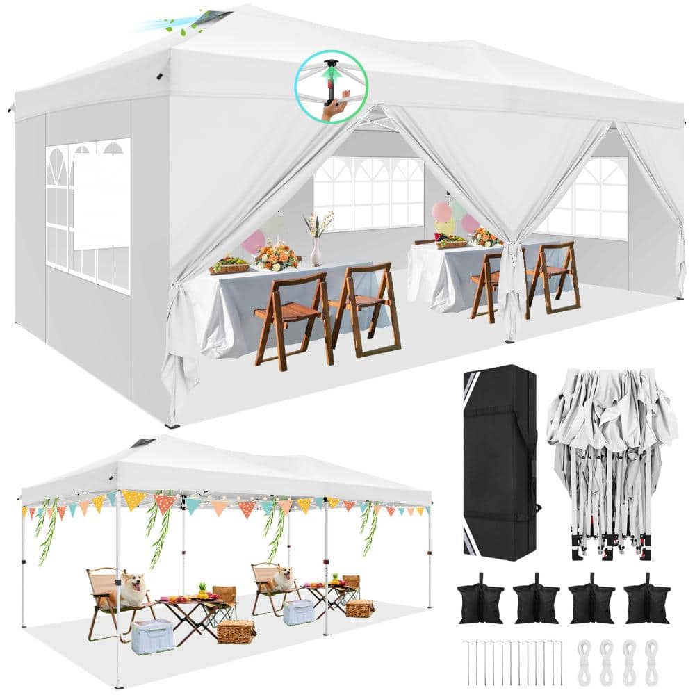 236'' W x 118'' D Pop up Canopy with 6 Removable Sidewalls, Outdoor Canopy Waterproof Commercial Tents price history on PriceWatchPro