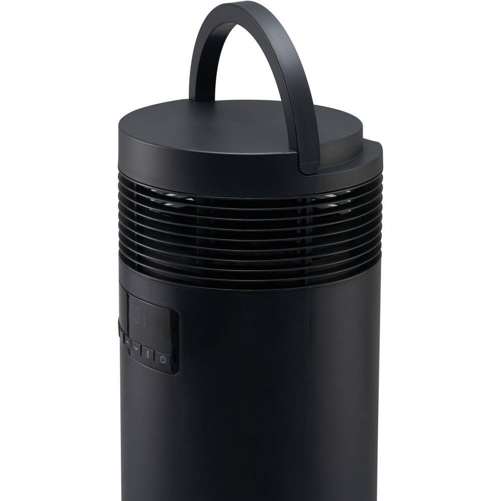 Black Ceramic Electric Tower Heater with Thermostat and Remote Control