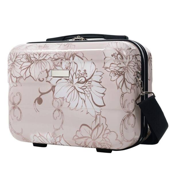 INNOBULE 5 Pieces Luggage Set Pink Flower Polycarbonate Hardside w
