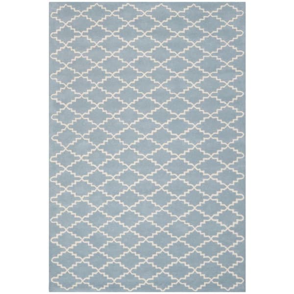 SAFAVIEH Chatham Blue/Ivory 8 ft. x 10 ft. Area Rug