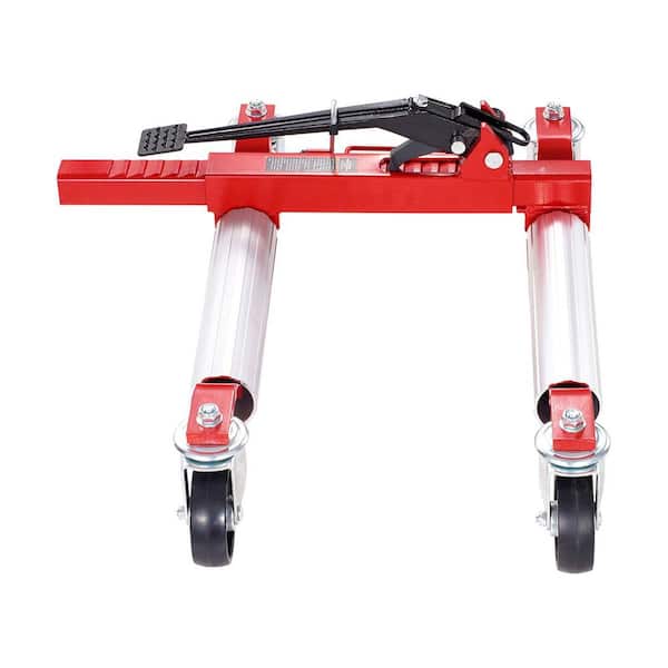 Wheel Dolly, Max Capacity 1500 Lbs. Car Dolly, Heavy Duty Vehicle Positioning Ratchet Tire Jack, Car Jack Dolly Lifter