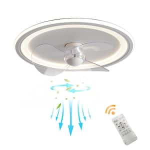 19.7 in. Integrated LED Indoor White 3-Color Dimmable 6-Speed Ceiling Fan with Reversible Motor and Remote