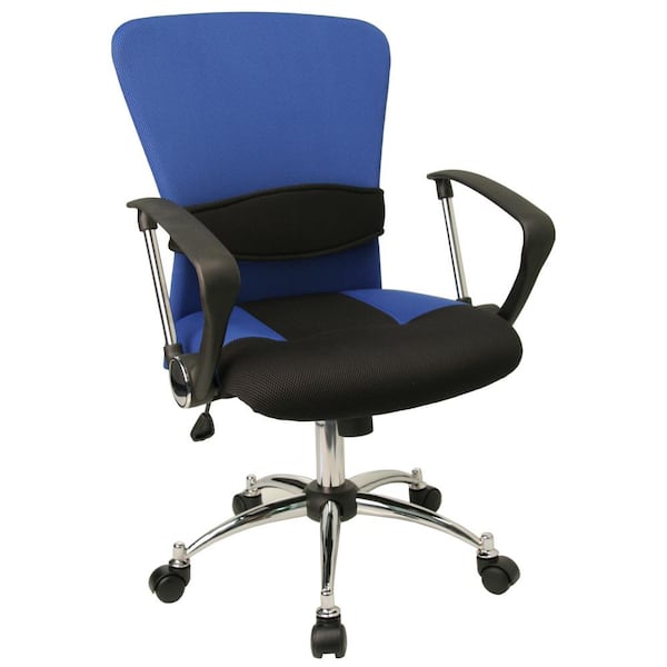 Flash Furniture Mid-Back Blue Mesh Swivel Task Chair