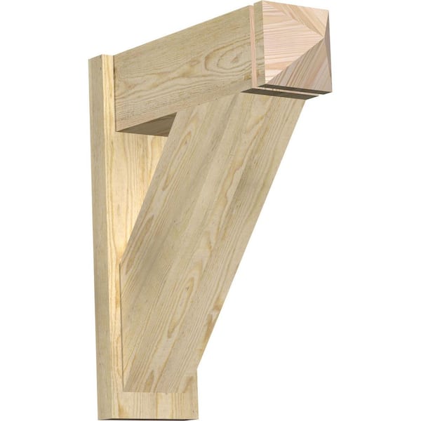 Ekena Millwork 8 in. x 28 in. x 24 in. Traditional Arts and Crafts Rough Sawn Douglas Fir Outlooker