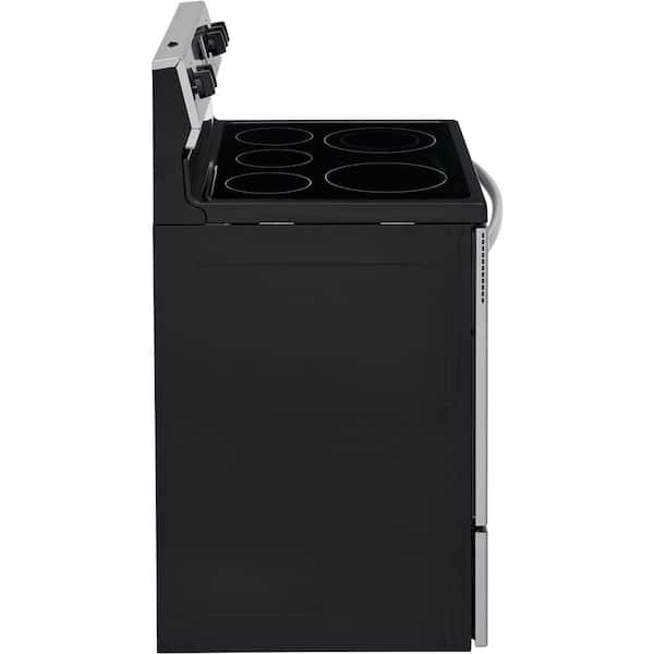 Frigidaire FCRE3052AS 30 Freestanding Electric Range with 5.3 cu. ft.  Capacity Quick Boil Store-More Storage Drawer and SpaceWise Expandable  Elements