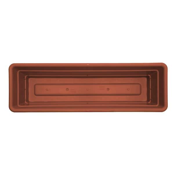 Bloem 5.75 in. H X 24 in. W X 7.5 in. D Plastic Window Box Terracotta