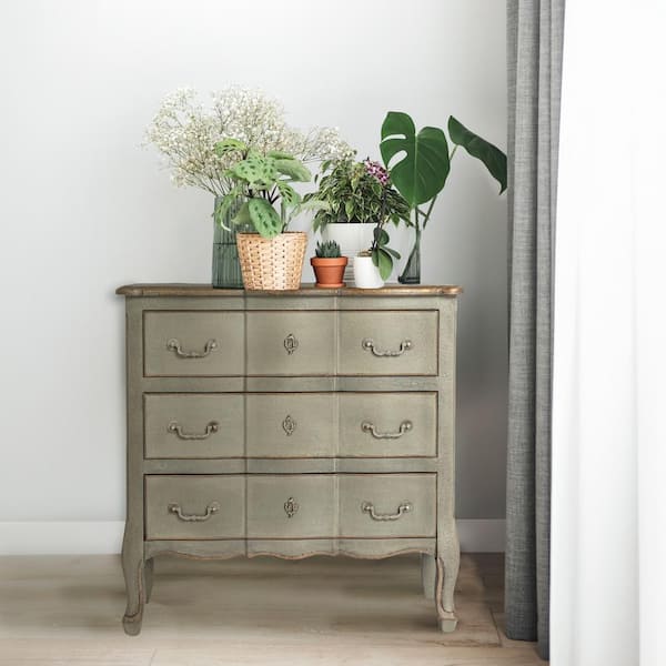 Creative Co-op Wood Dresser Cabinet, Distressed Grey