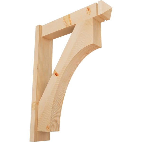 Ekena Millwork 6 in. x 32 in. x 24 in. Douglas Fir Westlake Arts and Crafts Smooth Outlooker