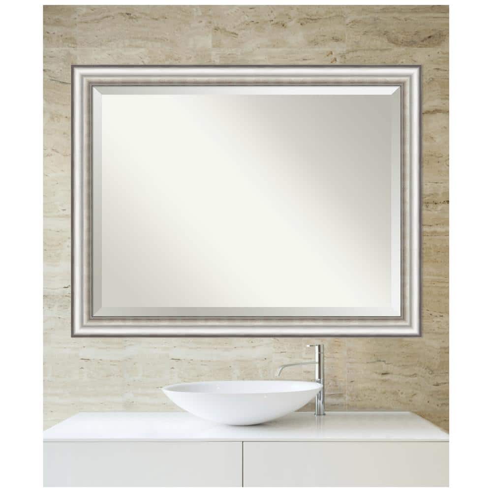 45" x 35" Silver Beveled Rectangular Wall Mirror