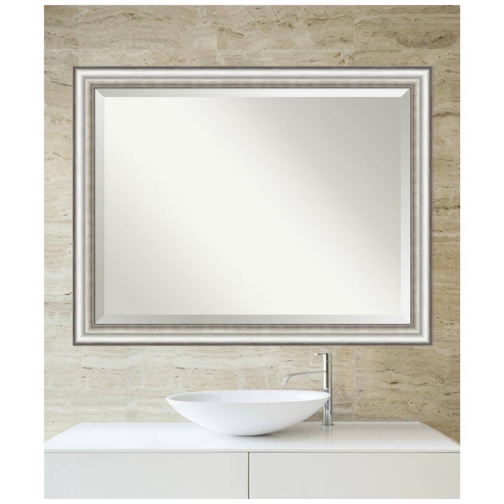 45" x 35" Silver Beveled Rectangular Wall Mirror