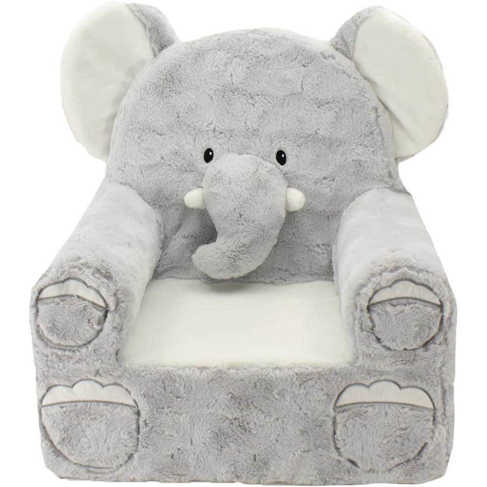 Sweet Seats Grey Elephant Children s Plush Chair B01GPJ0Z4A The