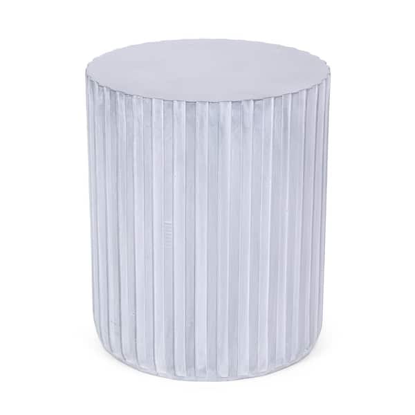 Unbranded Light Blue Metal Outdoor End Table with Superior Strength and Durability