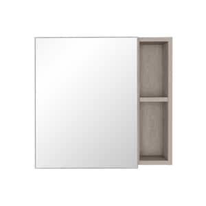 Stylish And Functional 19.6 in. W x 18.6 in. H Rectangular Particle Board Medicine Cabinet with Mirror