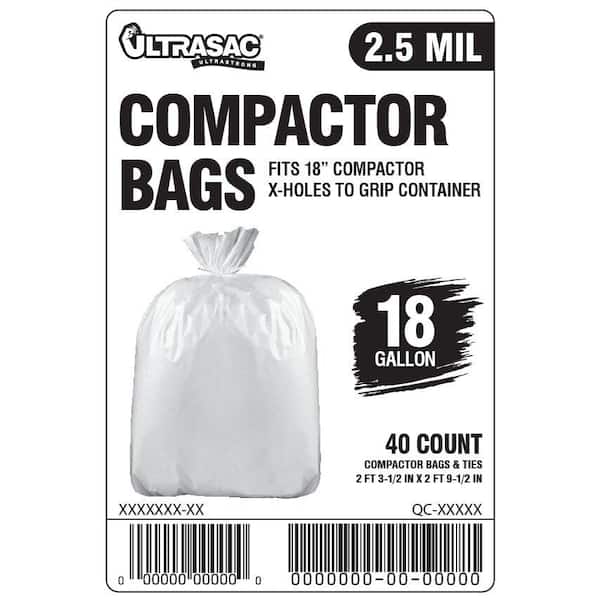H-E-B Texas Tough Trash Compactor Bags, 18 Gallon