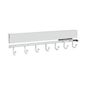 Sidelines 2.2-in. W Deluxe Pullout Tie and Belt Rack, Chrome