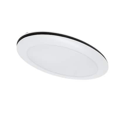Commercial Electric 32 in. Oval White with Matte Black Border LED Flush Mount Ceiling Light 3000 Lumens 40W 120V Adjustable CCT Dimmable 564461111