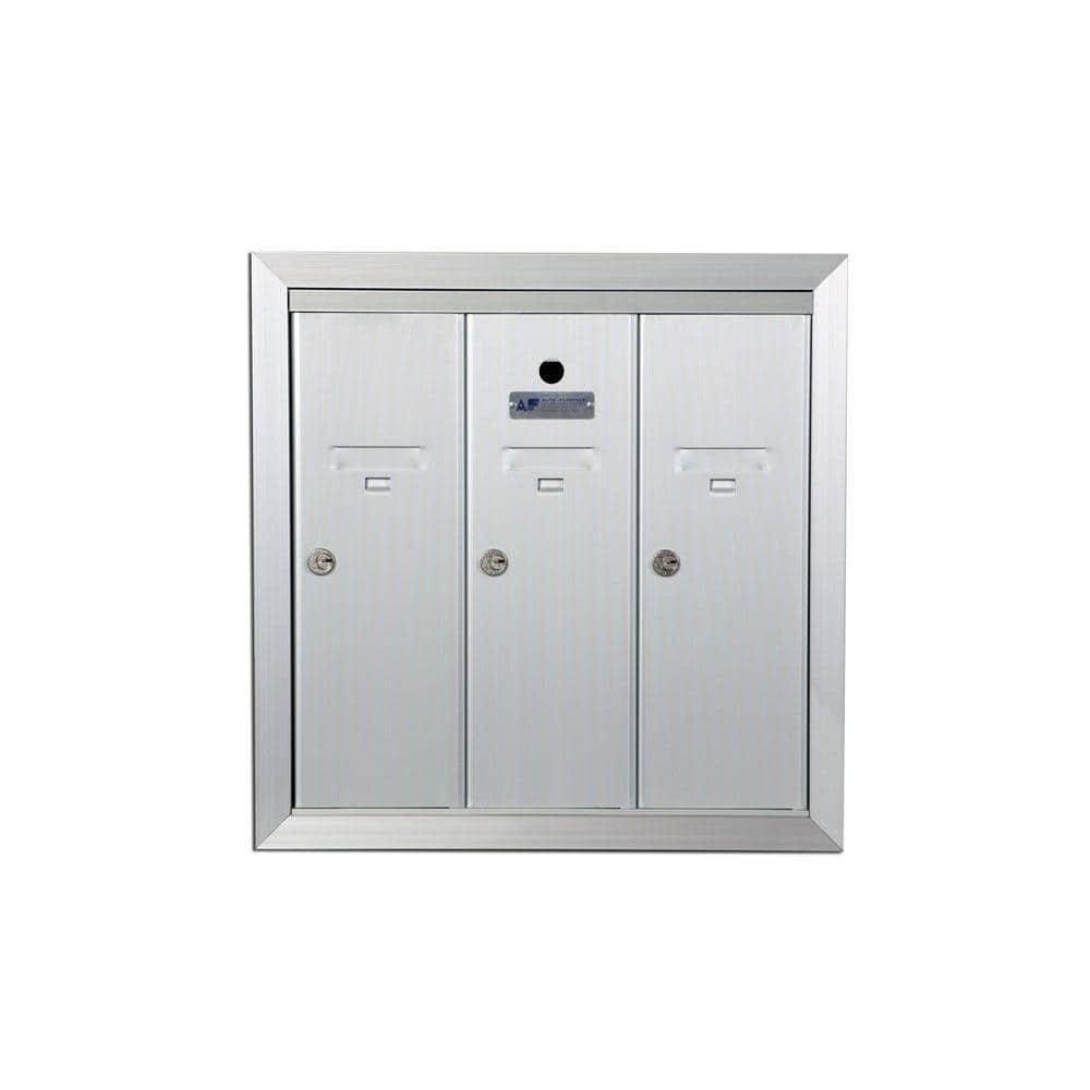 Florence Recessed Wall Mount Vertical Mailbox with 3 Compartments in ...