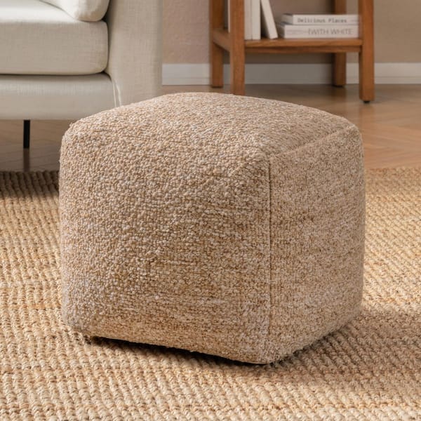 Anji Mountain Nova 16' Light Brown Rectangular Upholstered Pouf