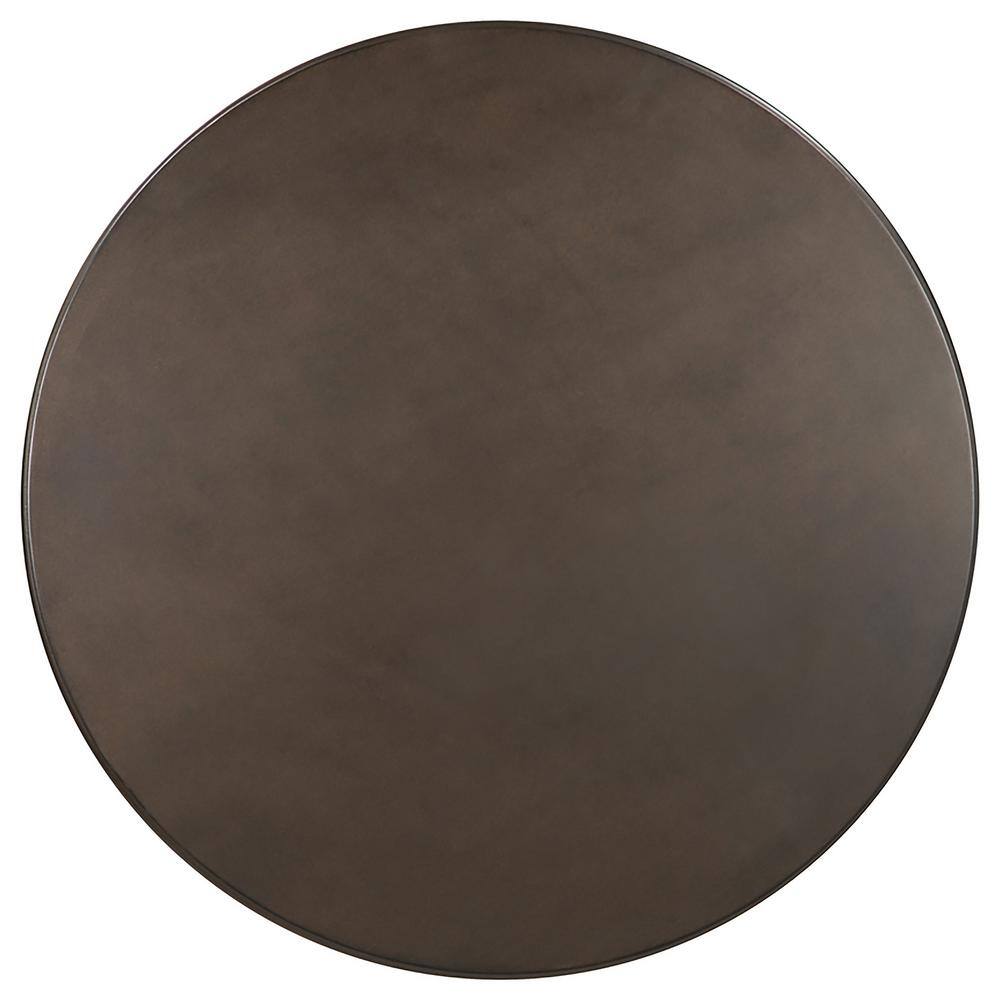 Oswego Round Dark Russet and Bronze Bar Table