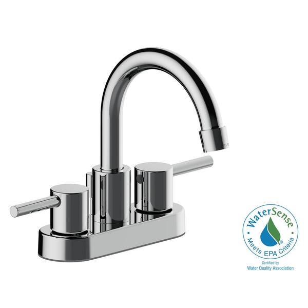 Design House Eastport II 4 in. Centerset 2-Handle Bathroom Faucet in Polished Chrome