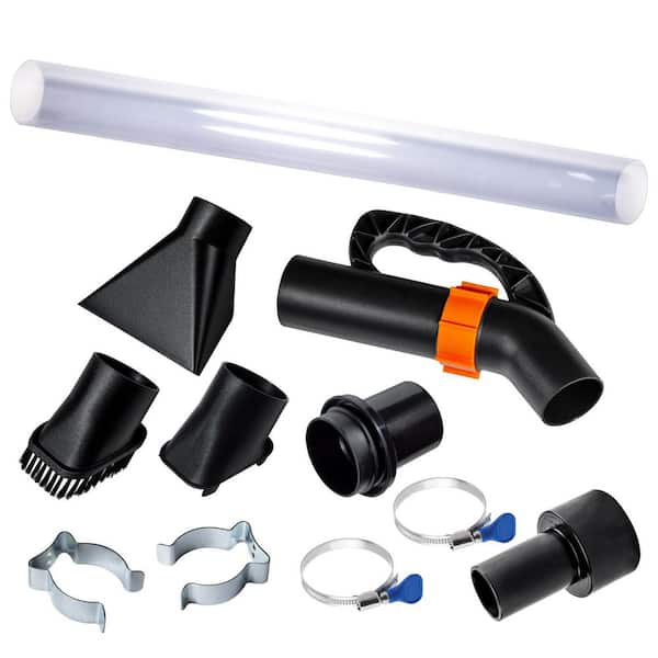 2-1/2 in. Dust Collection Hose Floor Sweep Kit w/ 36 in. Clear Tube, Vacuum Nozzles, Wall Fanger Clips, Reducer Adapter
