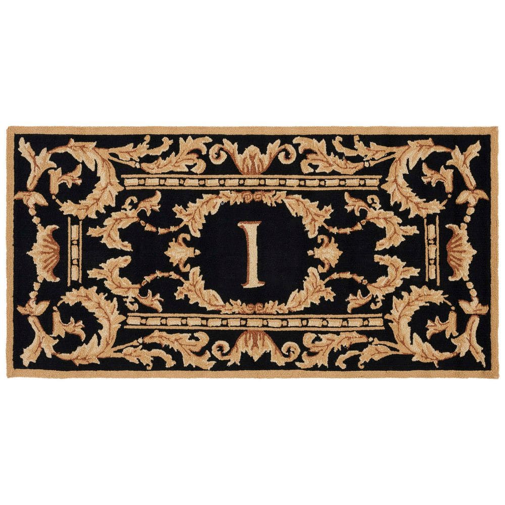 SAFAVIEH Monogram Black 3 ft. x 6 ft.