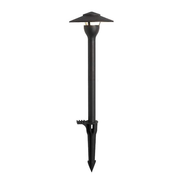PRIVATE BRAND UNBRANDED 113 Lumen Millennium Black Low Voltage Hardwired Integrated LED Weather Resistant Outdoor Path Light