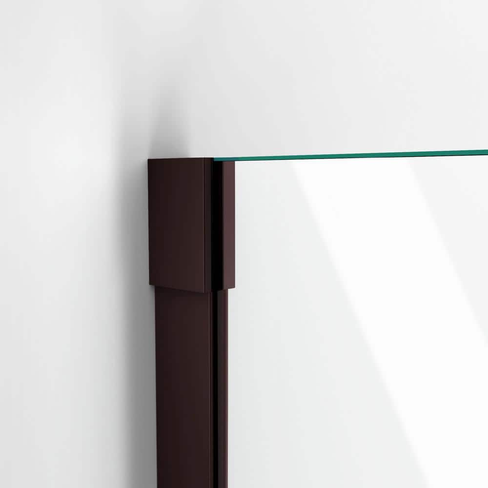 Unidoor-X 72" Frameless Hinged Shower Enclosure in Oil Rubbed Bronze