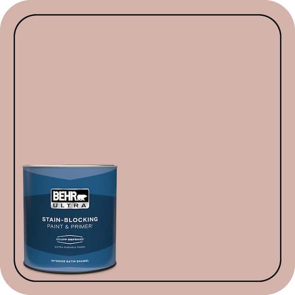 BEHR ULTRA 1 qt. #S170-3 Castilian Pink Extra Durable Satin Enamel Interior Paint & Primer