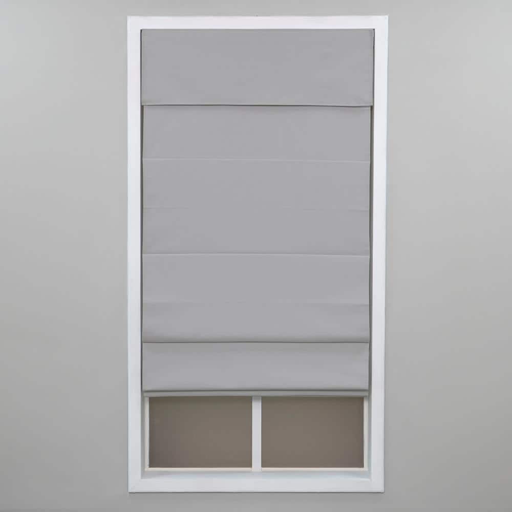 Gray Mist Cordless Blackout Energy-Efficient Cotton Roman Shade 64 in. W x 72 in. L price history on PriceWatchPro