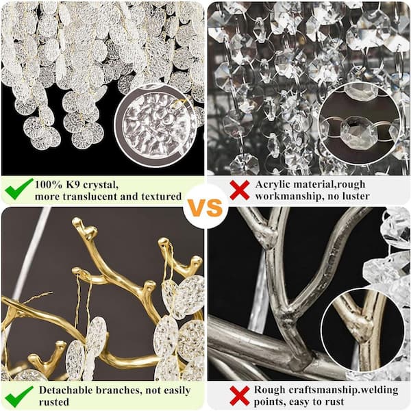 PUYRNF 72 in. 20 Lights Dimmable Tree Branch Shape