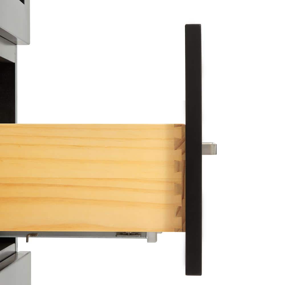 Hamlet 43" Black Solid Wood Vanity with White Quartz Top