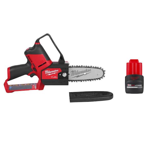 Milwaukee M12 FUEL 6 in. 12V Lithium-Ion Brushless Electric Cordless Battery Pruning Saw HATCHET with 2.5 Ah High Output Battery