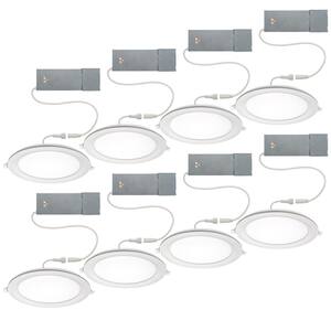Ultra Slim 8 in. Canless Selectable CCT Integrated LED Recessed Light Trim with Night Light Feature 1800 Lumens (8-Pack)