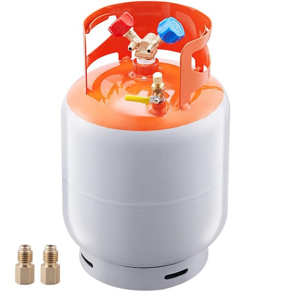 Refrigerant Recovery Tank, 30 lbs. Capacity, 400 psi Portable Cylinder Tank with Y-Valve, High-sealing Recovery Can