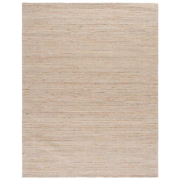 Natural Fiber 11 ft. x 15 ft. Natural/Ivory Solid Woven Area Rug