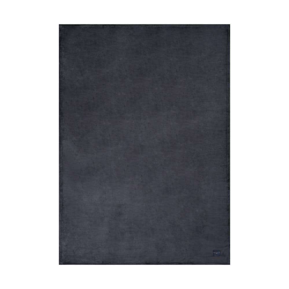 French Connection Velvety Navy Throw Blanket - 50x70 inch