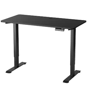 48 in. Maple Steel Electric Adjustable Standing Desk Stand Up Workstation with Control