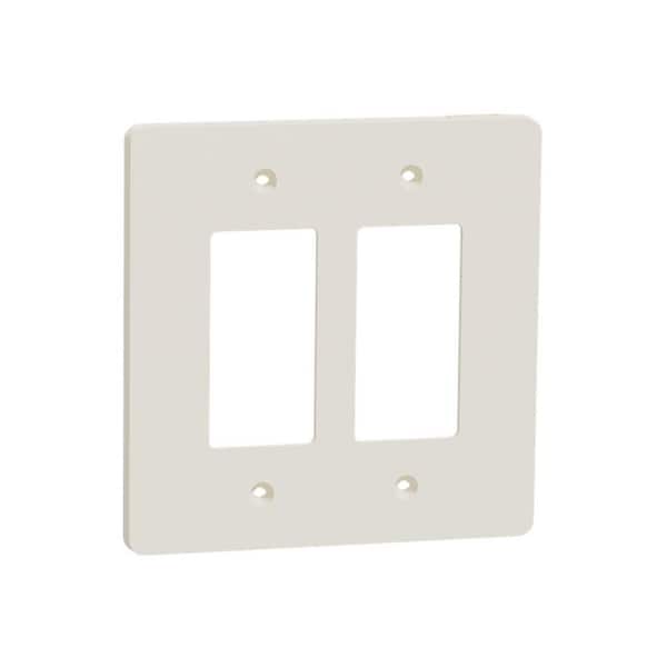 Square D X Series 2-Gang Mid Size Plus Wall Plate Cover Decorator/Rocker Matte Light Almond