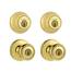 Kwikset Dakota Polished Brass Single Cylinder Door Handleset with Tylo ...