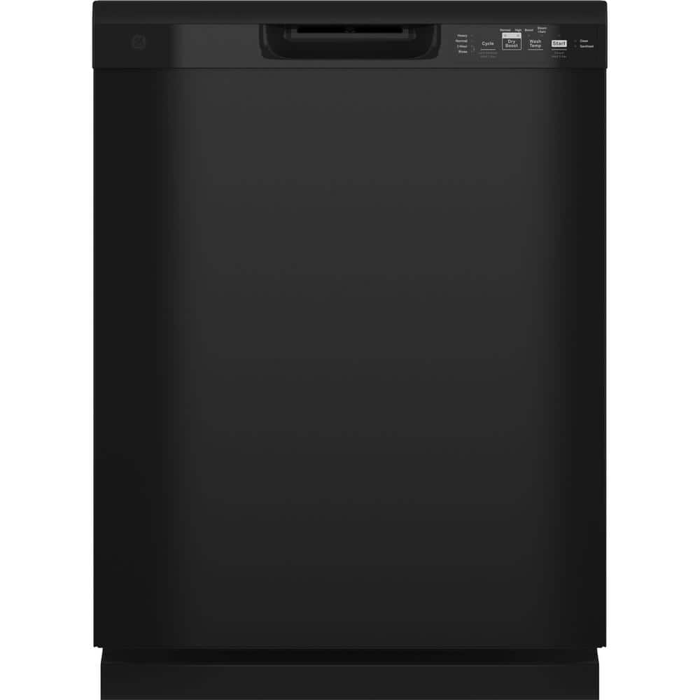GE 24 in. Built-In Tall Tub Front Control Black Dishwasher with Sanitize, Dry Boost, 55 dBA