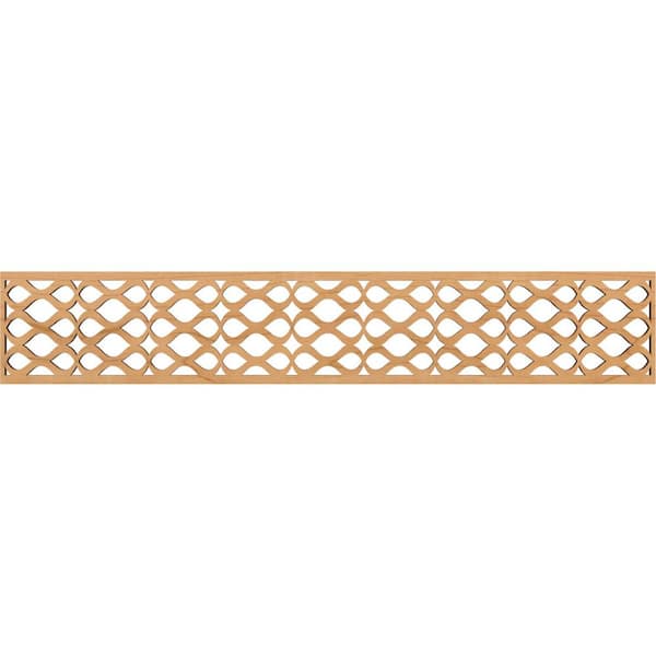 Ekena Millwork Somerset Fretwork 0.375 in. D x 46.625 in. W x 8 in. L Maple Wood Panel Moulding