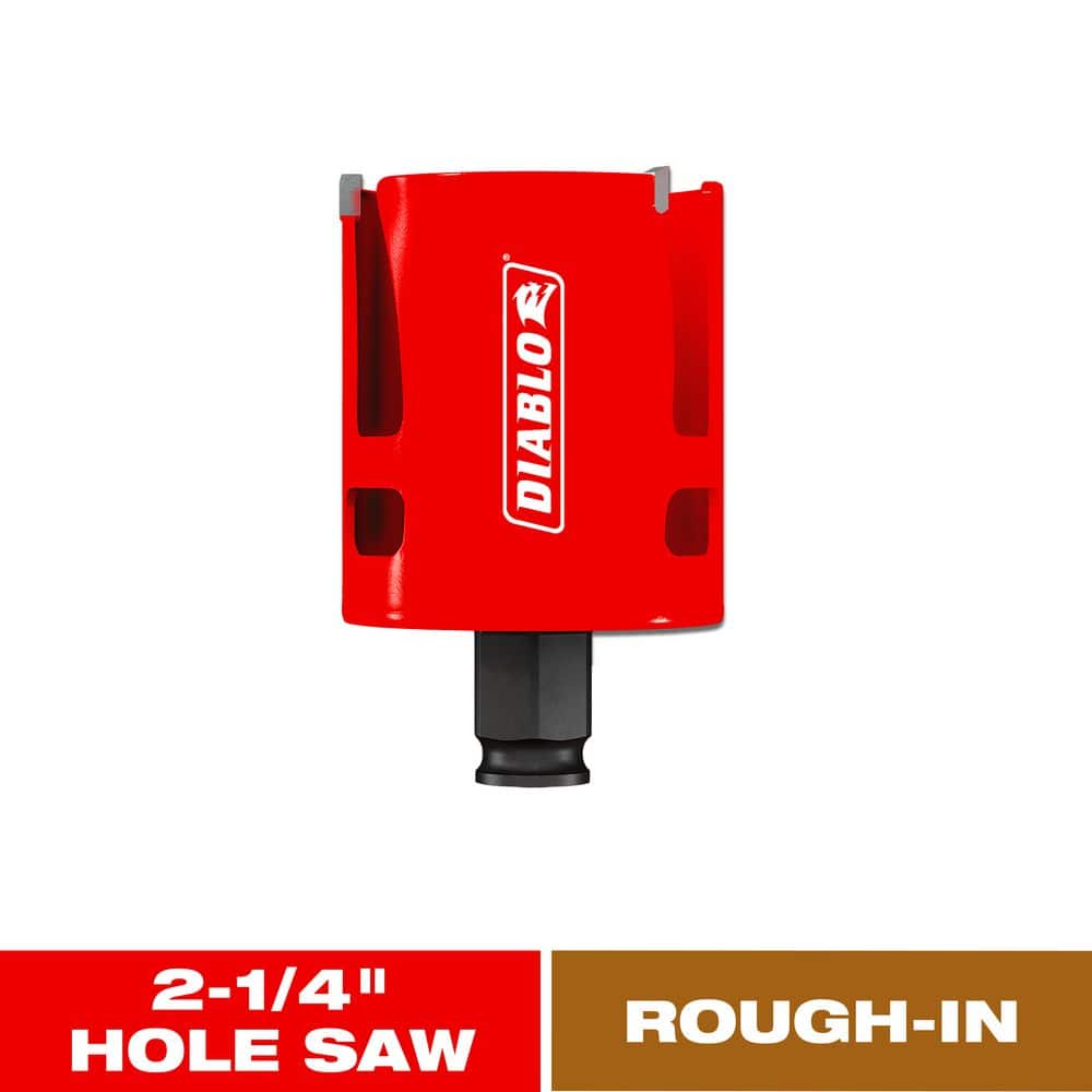 2-1/4 in. High Speed Steel Demo Demon Carbide Teeth Rough-In Hole Saw with Universal SnapLock Plus Mandrel for Wood price history on PriceWatchPro